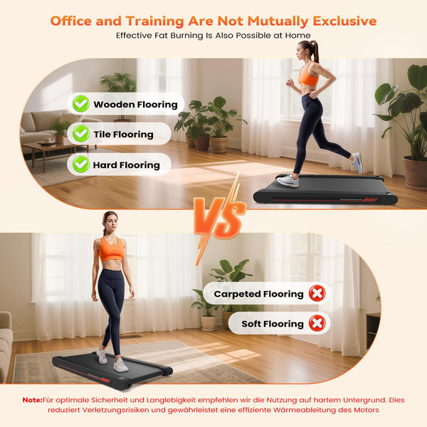 Lysole 4 in 1 Walking Vibration Pad, Under Desk Treadmill, 4 Vibration Modes, Portable Vibration Walking Pad for Homes and Offices