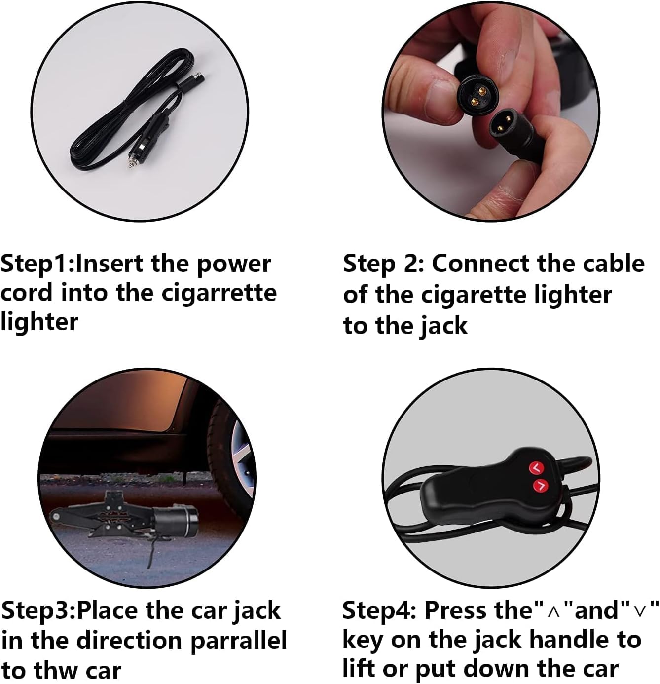 ROGTZ Electric Car Jack Vehicle Scissor Lift Jack Kit 2 Ton with Tool Case Quick Floor Jack Stand Tire Change Repair Set