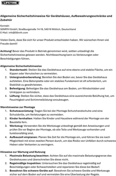 Lifetime 60209 Vertical Storage Shed (53 Cubic feet), Roof Brown, 74 x 142 x 174 cm