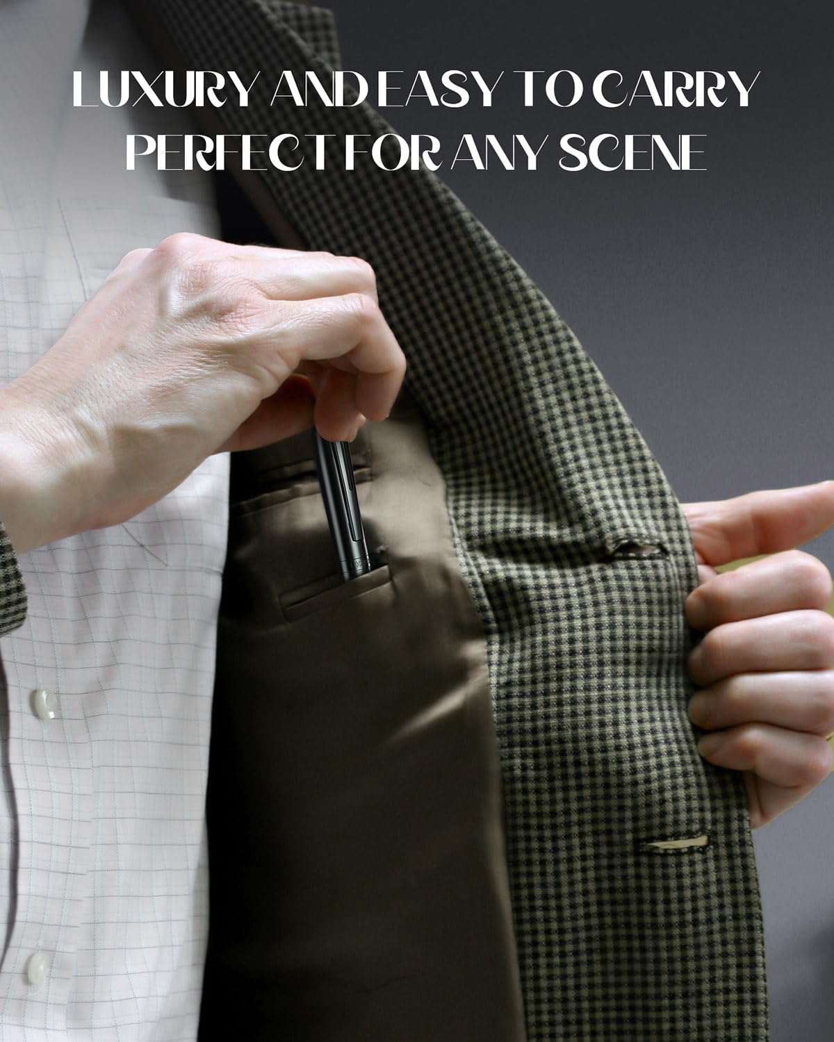 BOCIYER samurai Fountain Pen Set,Hand Polished Medium Titanium Tip,Calligraphy Nib(Bent Nib),Includes 8 Ink Cartridges,Ink Refill Converter*2 And Gift Box,Best Pen Gift Set for Men & Women(Black)