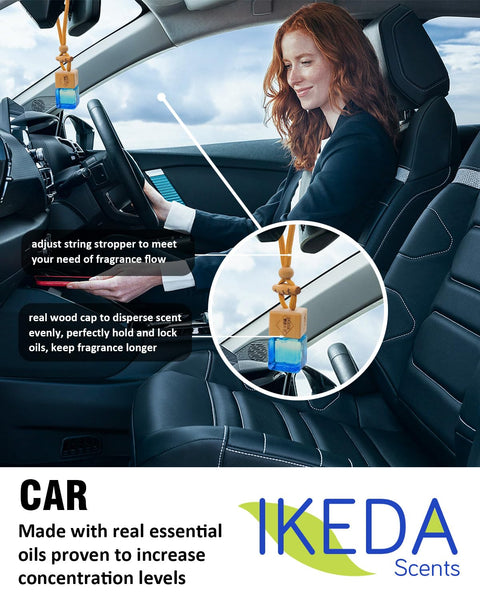 Car Air Fresheners for Men | Air Fresheners with Odour Eliminator Technology | Long Lasting Fragrance Car Accessories for Men | Strong Scents Perfume Diffusers (10ml Dark Night)