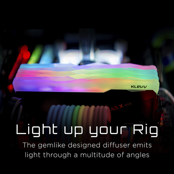 KLEVV CRAS X DDR4 RGB 16GB (2x 8GB) 3600MHz CL18 Gaming Memory RAM kit XMP 2.0 High Performance Overclocking 18-22-22-42