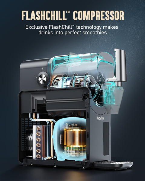 INOVIVA 2.6L Slush Machine – No Ice Needed, Frozen Drink Machine with Self-Cleaning, 5 Preset Modes, Makes Slushies, Milkshakes, Frappés & Frozen Cocktails for Home Use