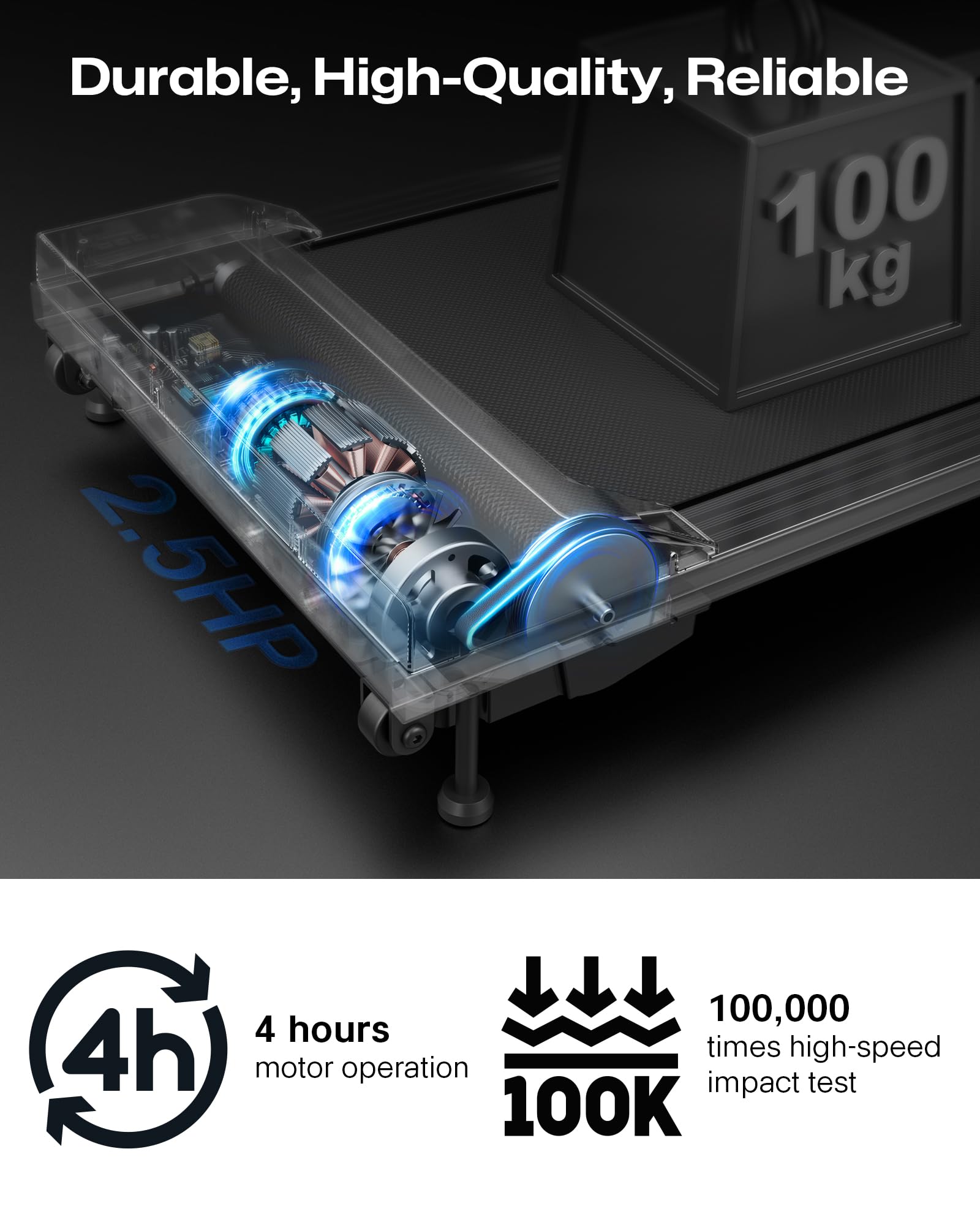 Treadmill with Incline 9%, Walking Pad 1-6 km/h, Under Desk Treadmill with Remote Control and LED Display, Six-Point Shock Absorption