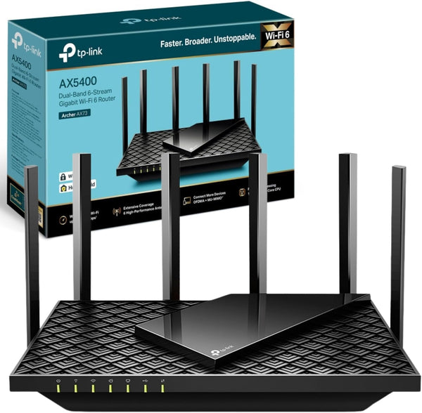 TP-Link Archer AX53 AX3000Mbps Dual-Band WiFi 6 Router, Fast Full Gigabit Ports, Ultra-Low Latency, EasyMesh Compatible, WPA3, Optimal for Gaming, Works with Alexa, Client & Server VPN