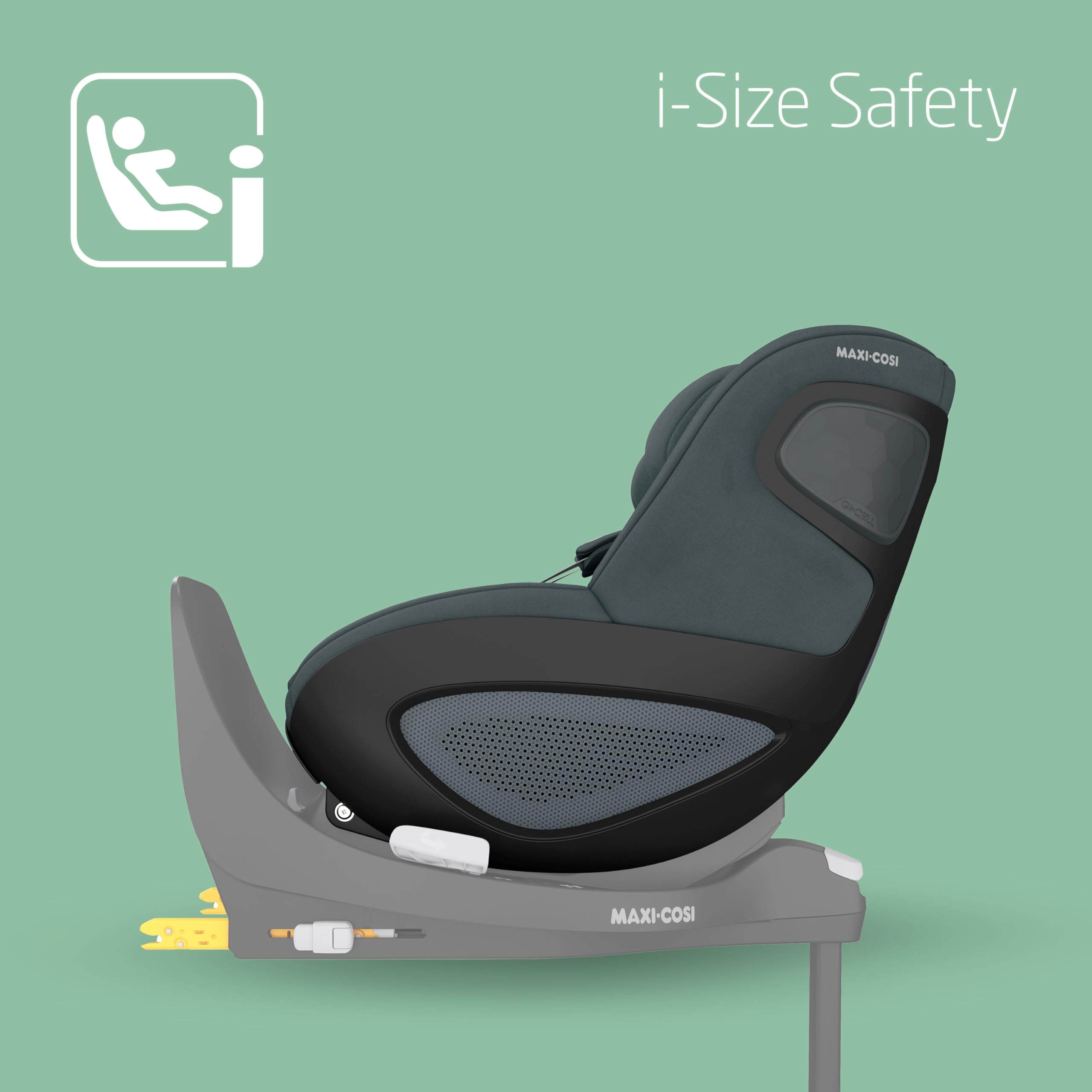 Maxi-Cosi FamilyFix 360 i-Size Base, Rotating Car Seat System, 360 Swivel ISOFIX Base, 0-4 Years (40-105 cm), One-Hand FlexiSpin Rotation, TravelSafe Rotation Control, Click & Go, Black