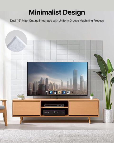 Soundsbay Soundproofing Panels, 12 Pack Acoustic Wall Panels Self-adhesive, 30x30x0.9cm Acoustic Panels for Walls, Ceiling, Home Office