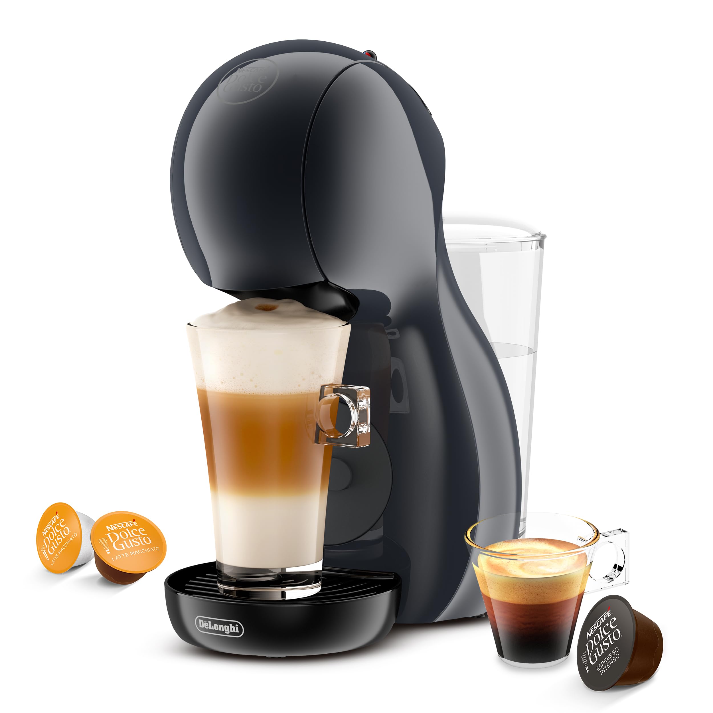 NESCAFÉ DOLCE GUSTO De'Longhi Piccolo XS Pod Capsule Coffee Machine, Espresso, Cappuccino and more, EDG210.WB, 0.8 litres, White and Black