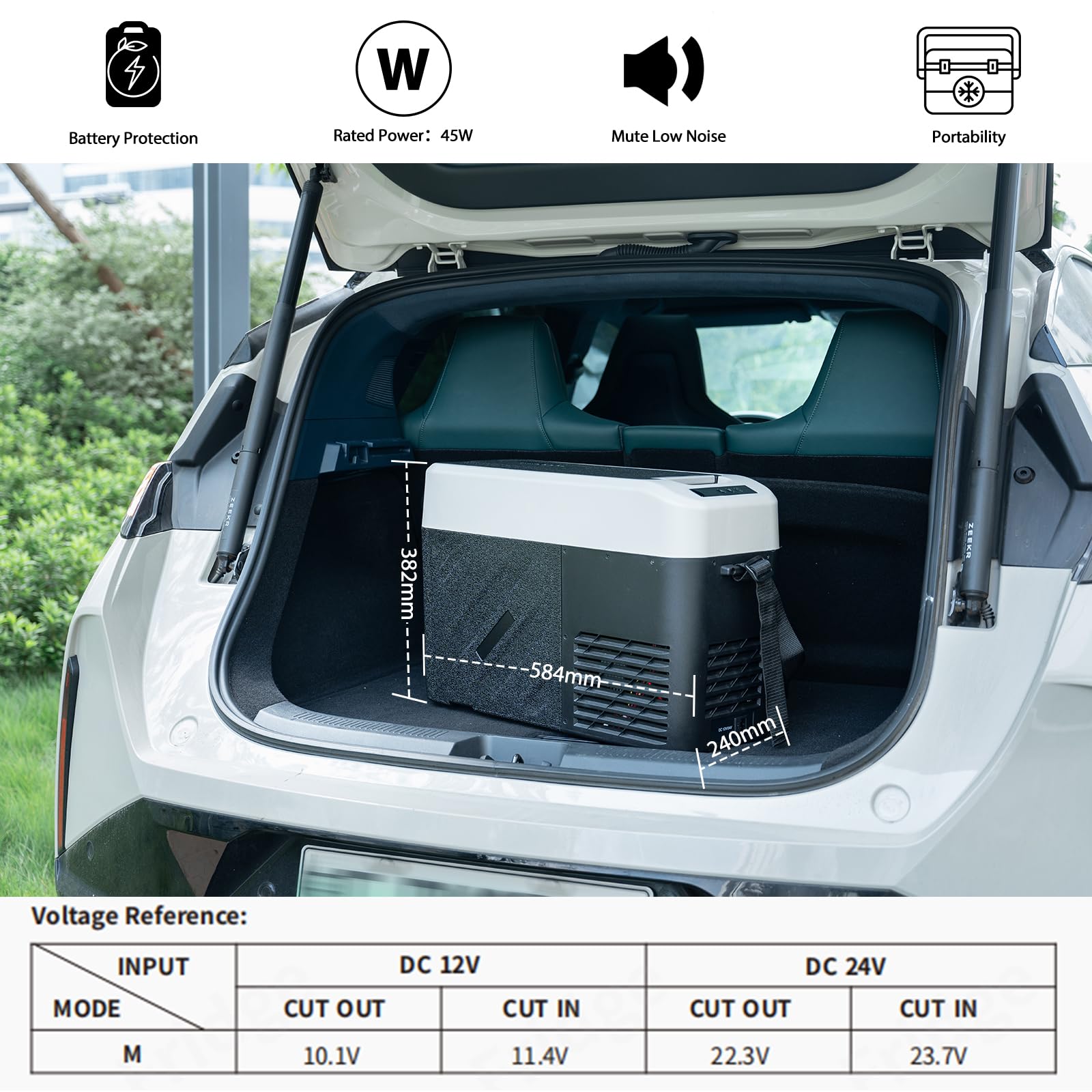 Alpicool G22 22L Compressor Car Fridge Freezer, DC 12v Camping Refrigerator, Portable Mini Cool Box for TruckCampervanRVBoat, -20℃ to 20℃