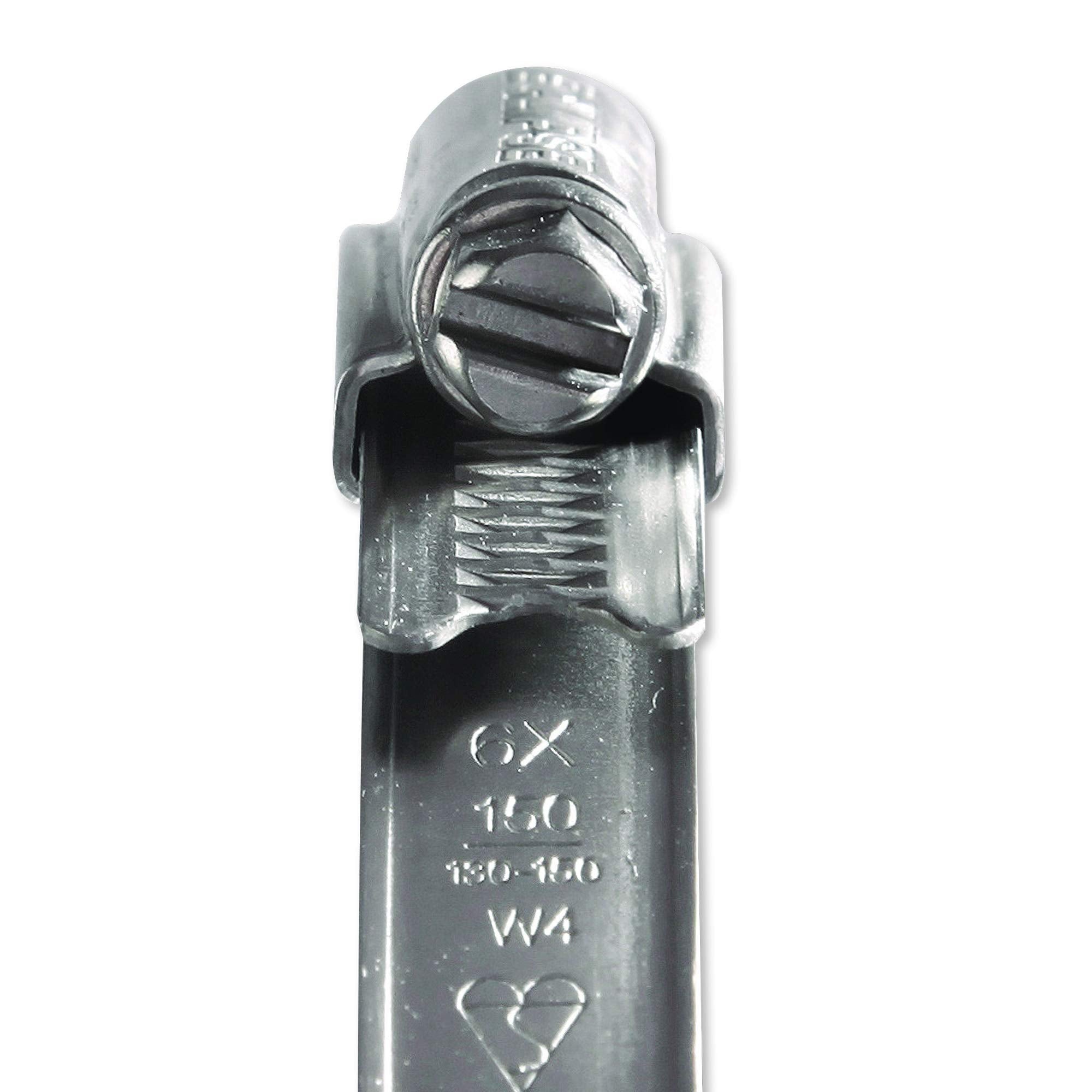 Eclipse Professional Tools ECW1-2A W1 Box of 10 35-50mm (1 ⅜" - 1 ¾") Mild Steel Worm Gear Hose Clamps