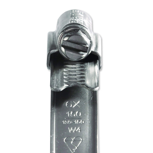 Eclipse Professional Tools ECW1-2A W1 Box of 10 35-50mm (1 ⅜" - 1 ¾") Mild Steel Worm Gear Hose Clamps