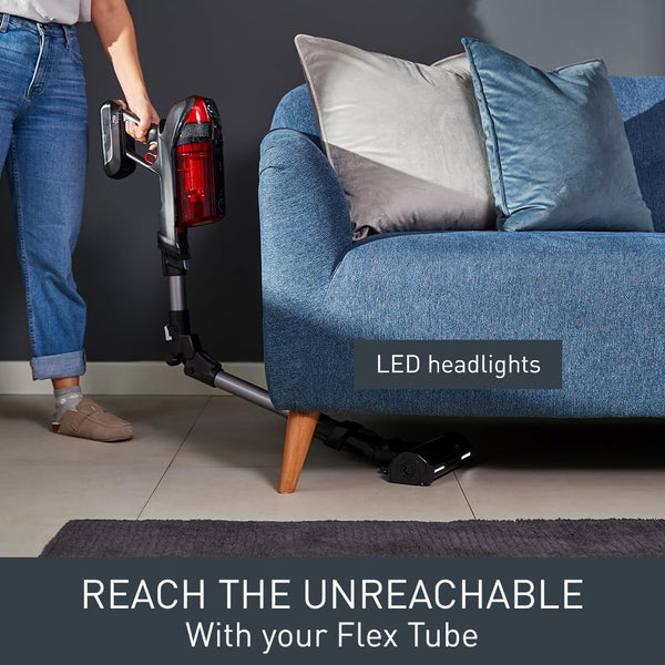 Tefal Cordless Stick Vacuum Cleaner X-Force 12.60 – 45 min Runtime, Handheld & Flexible Vacuum Cleaner, Pet & Car Tool, Red, TY98A2GO