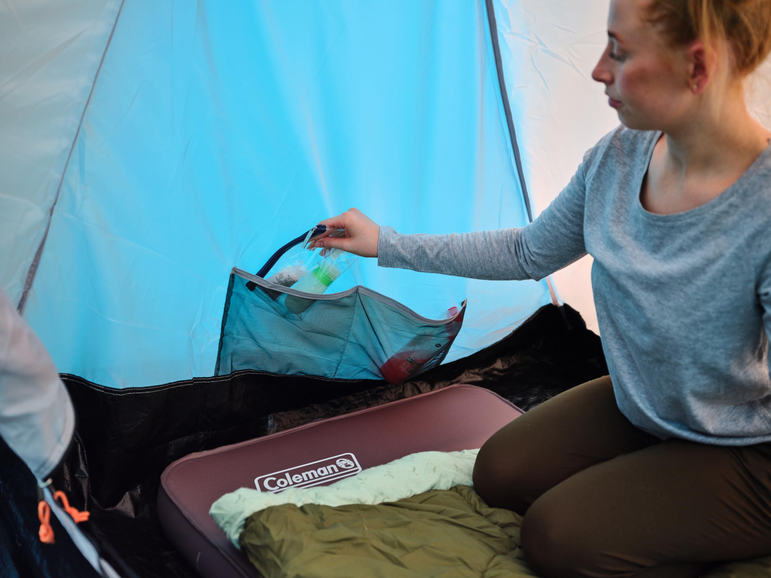 Coleman Spruce Falls 4 Tent | 4 Man Vis-a-Vis Family Tent with 2 opposite XXL size Bedrooms and Living area | 4 Person Camping Tent | 3000mm Waterproof | Sewn-in Groundsheet