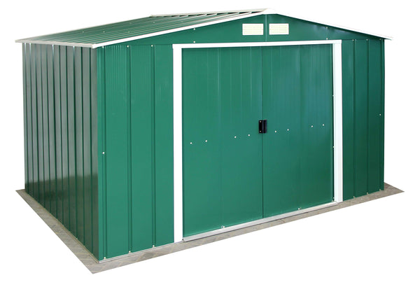 Duramax ECO 8 x 8 (6.35 m2) Metal Garden Storage Shed, Hot-Dipped Galvanized Metal Garden Shed, Tool Storage Shed, Strong Reinforced Roof Structure, Maintenance-Free Metal Shed, Anthracite