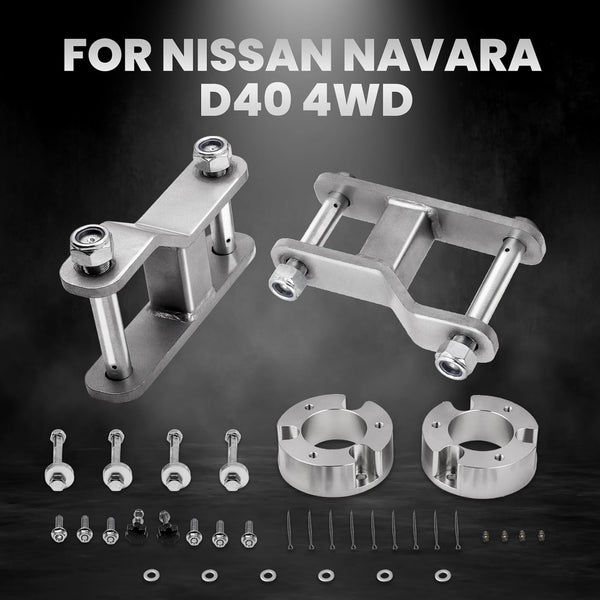 maXpeedingrods Lift Kit For Nissan Navara D40 2.5" Strut Spacers and 2" Rear Extended Shackles