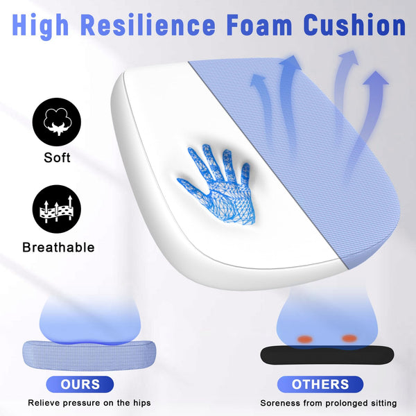 naspaluro Office Chair Ergonomic Desk with 90° Flip-up Armrest Lumbar Support, Height Adjustable Chair, Executive Swivel Computer Padded Seat Cushion for Home/Office