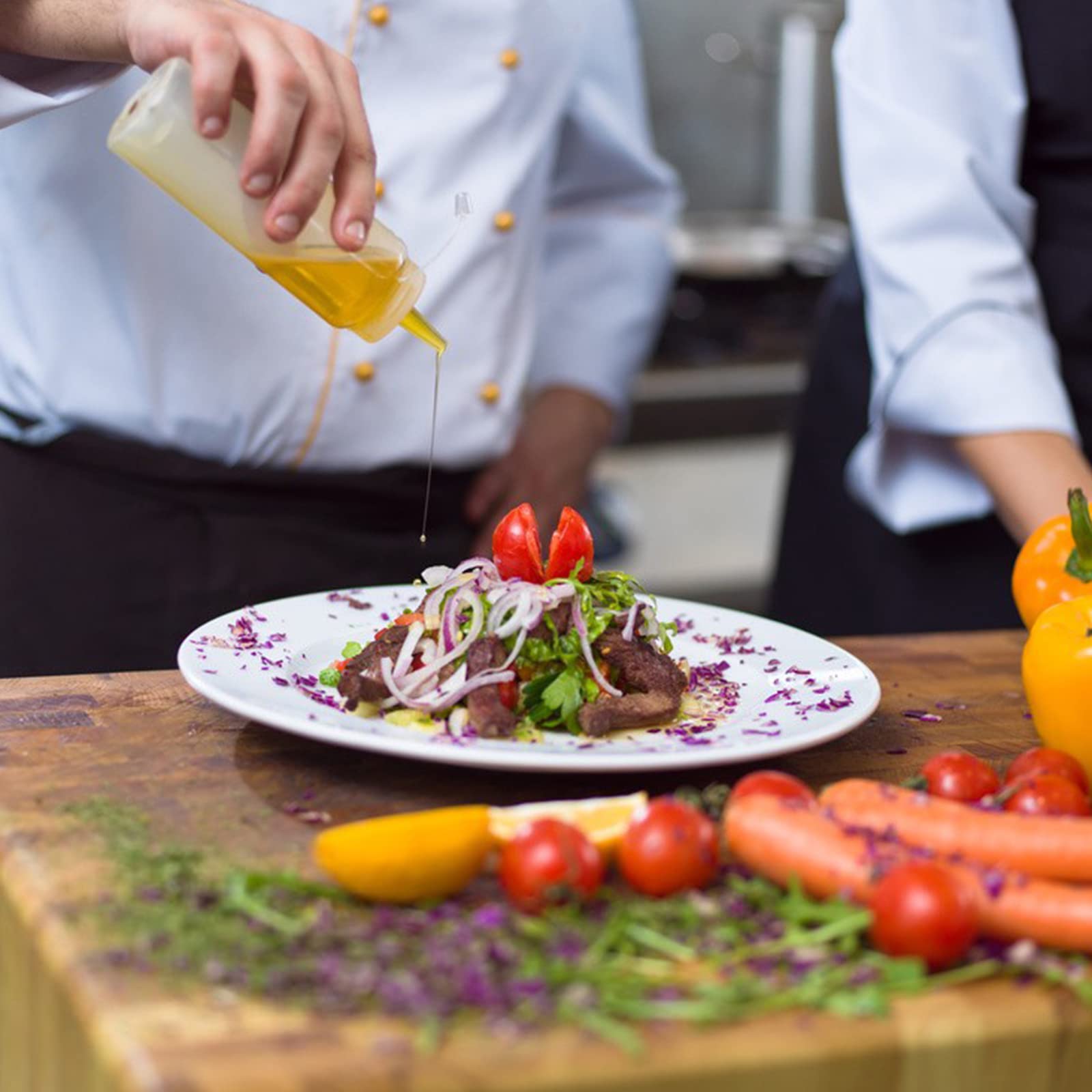 32oz Sauce Bottle, Happybase 10 Pack 1000ml Squeeze Bottle, Plastic Squeezy Sauce Bottles for Condiments Ketchup Syrup BBQ Sauce Mustard Salad