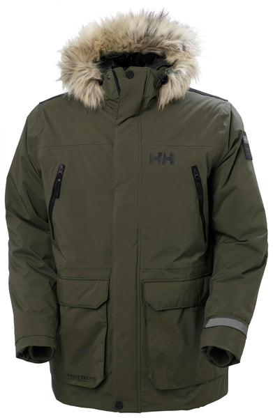 Helly Hansen Men's Reine Parka – Waterproof Insulated Parka with Adjustable Hood and Reflective Details