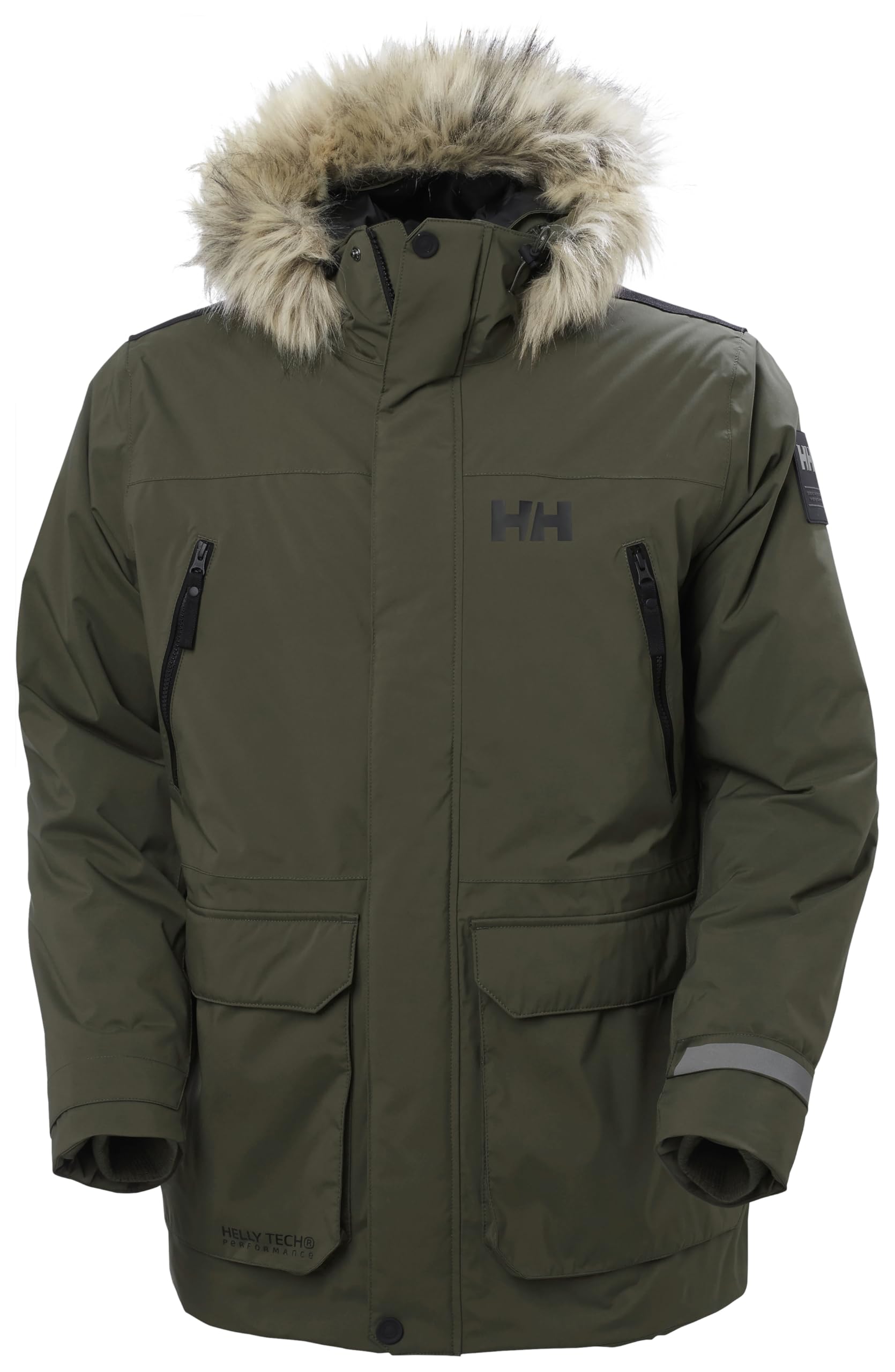 Helly Hansen Men's Reine Parka – Waterproof Insulated Parka with Adjustable Hood and Reflective Details