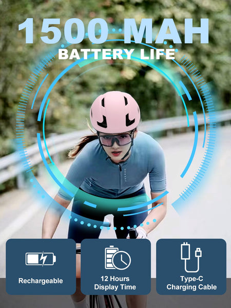 TMEOIIPY Smart App Program Bike Helmet, Back LED Lights Display with USB Rechargeable, Road Bicycle Helmets for Adults: Men, Women, with Turn Signals Remote Control