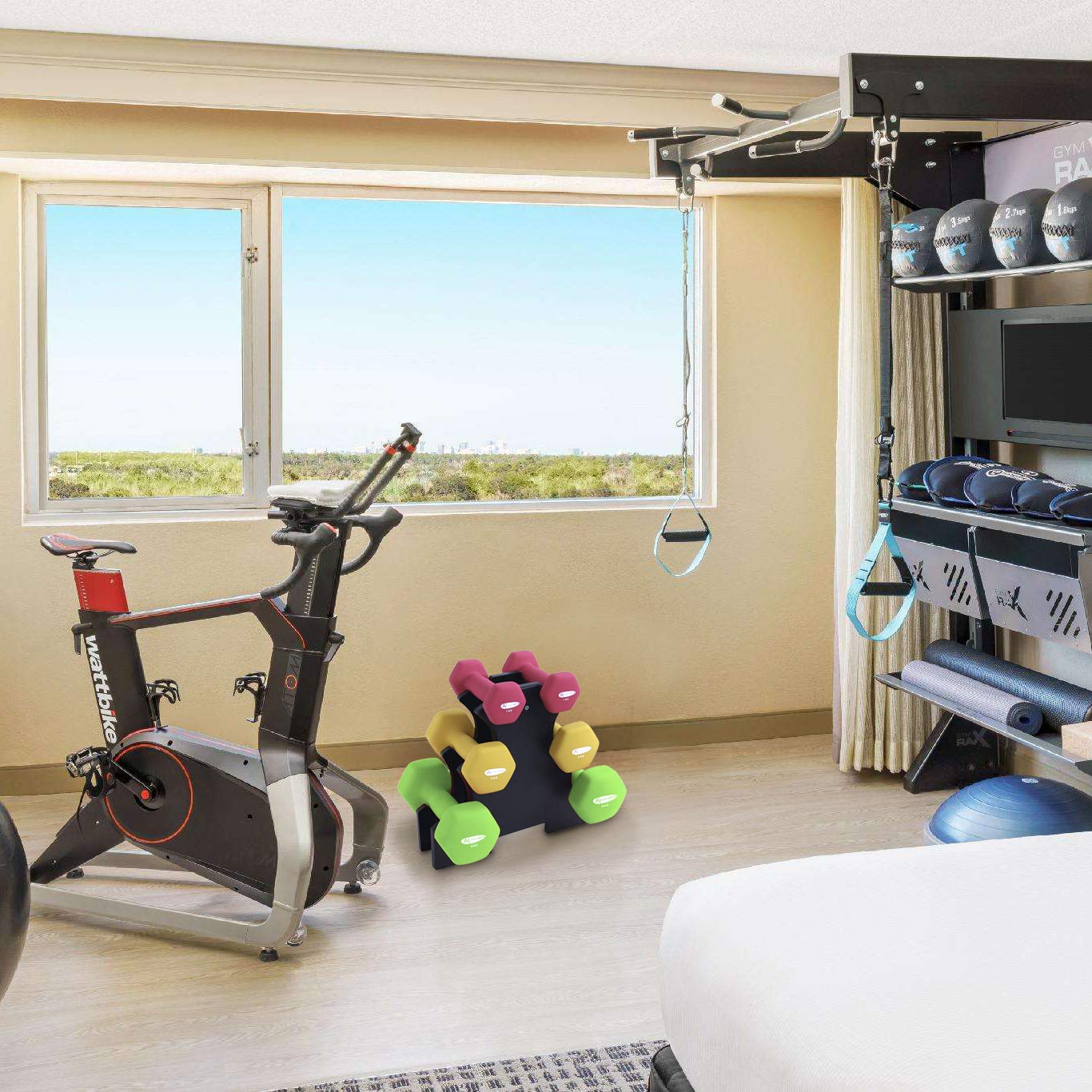 ACTIVE FOREVER Hex Dumbbells (Pair), Neoprene Waterproof Non-slip Dumbbells (MultiColor 2?(1+2+3) kg)