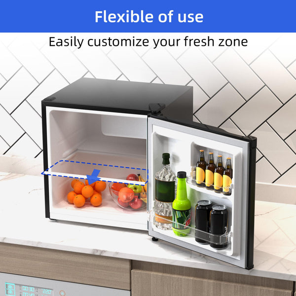 CHiQ FBM157L4EU, Fridge Freezer, 157L, 70/30, 12-Year Compressor Service, Low Frost, E, 39 dB, 48cm Wide 144cm Tall, Black