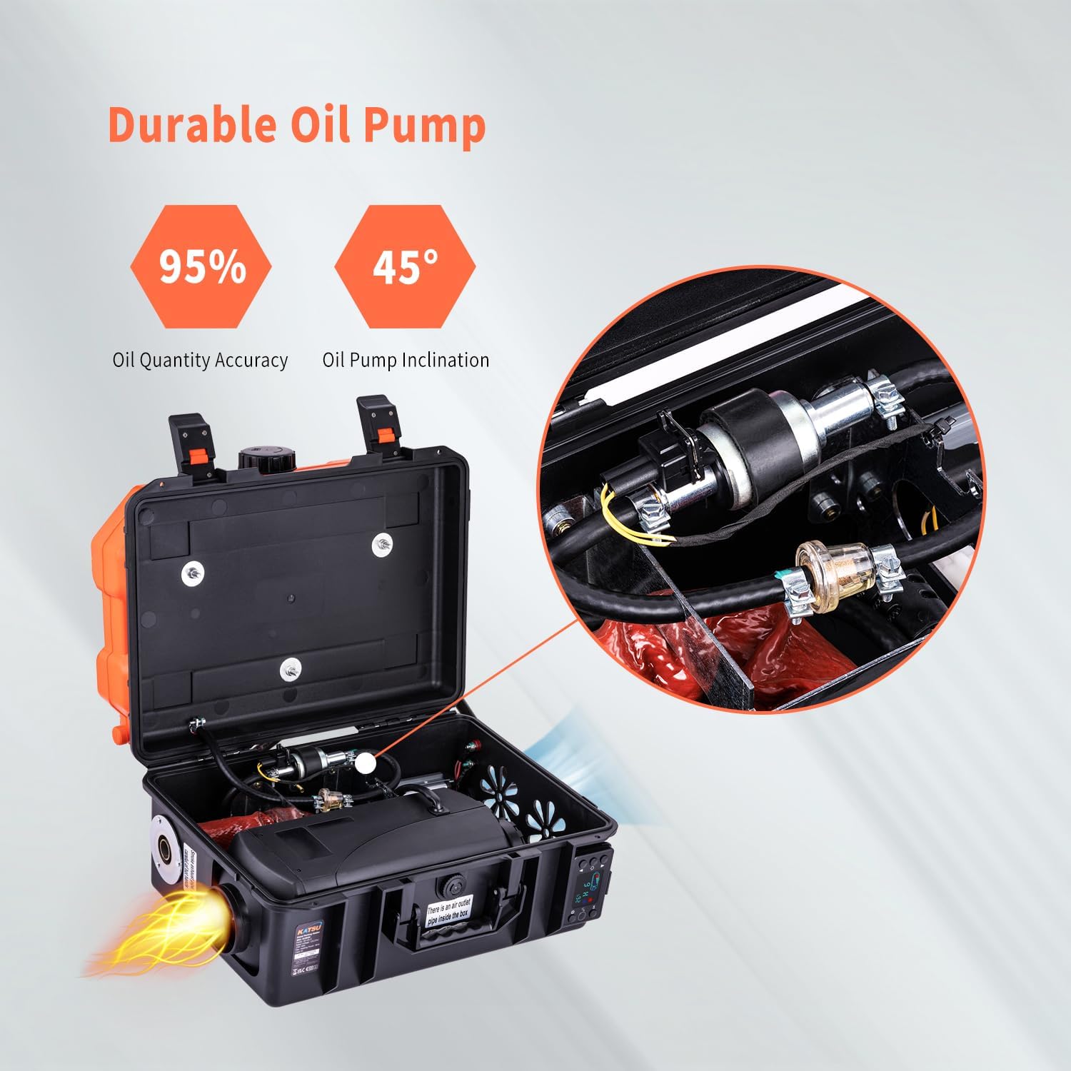 KATSU Tools Camping Diesel Air Heater 12V 24V 220V 8KW All-in-One Car Truck Diesel Parking Heater, with LCD Display and Remote Control, for Campers, RV, Boat, Trailer, Motorhomes