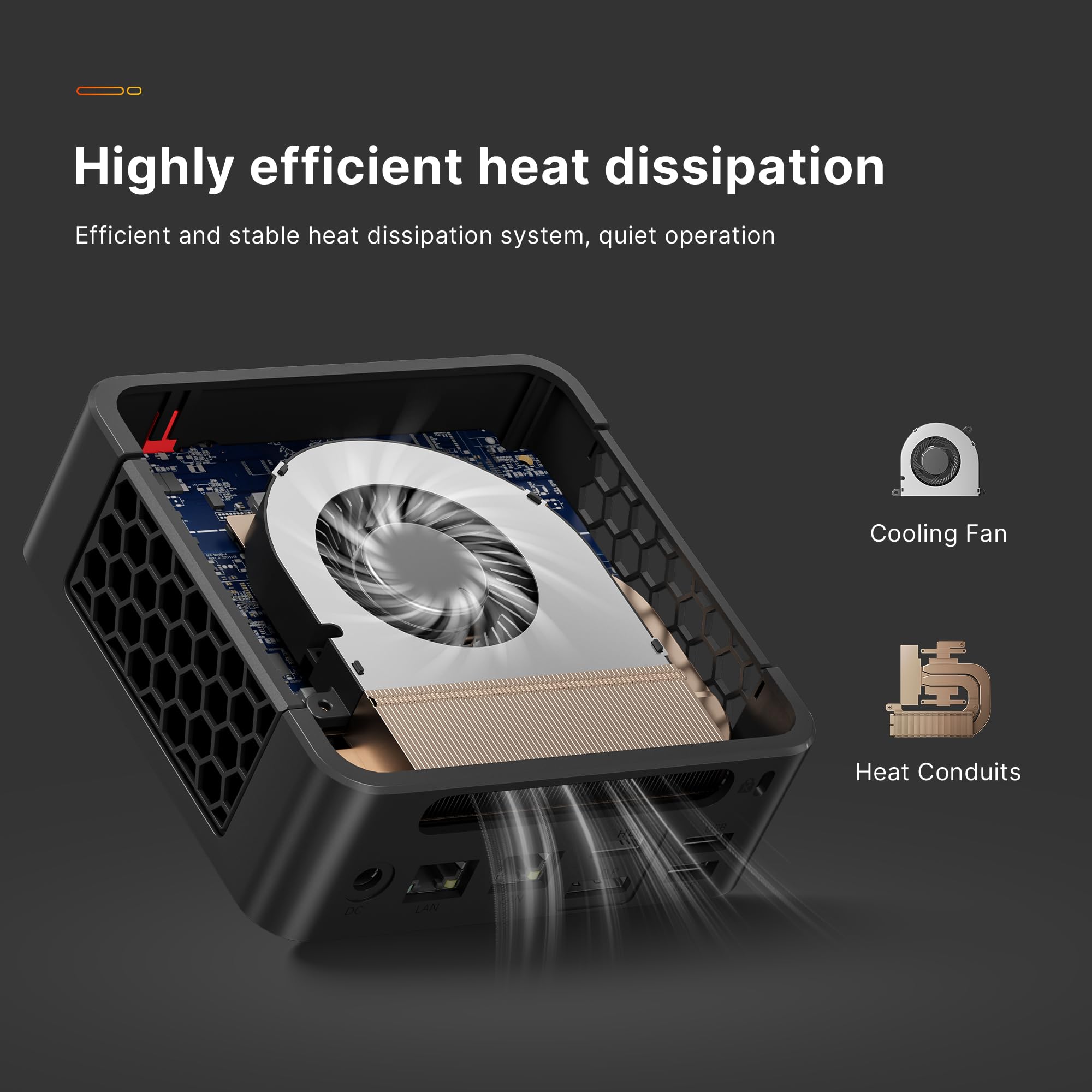 BOSGAME Mini PC [Dual LAN], AMD Ryzen 7 5825U (8C/16T, up to 4.5Ghz) 32GB DDR4 1TB SSD Mini PC Dual Channel, 4K@60Hz Mini Desktop Computers Wi-Fi 6E/BT 5.2