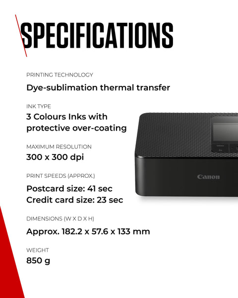 Canon SELPHY CP1500 Compact Photo Printer – Wireless Printing, Long-Lasting Prints, USB-C & SD Card Connectivity – Ideal for Scrapbooks & Photo Albums, White GB