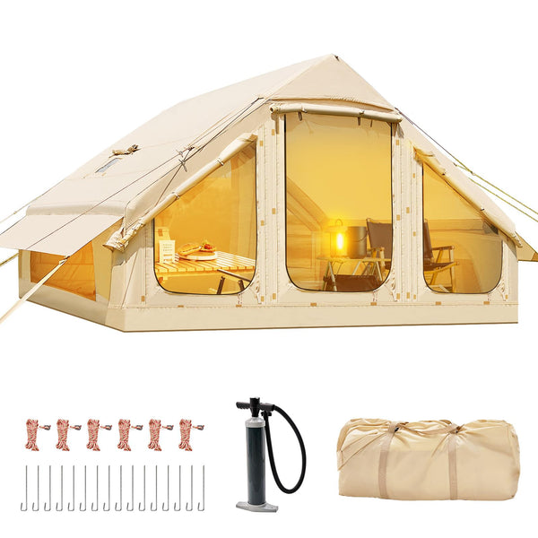 Ytaoeo Inflatable Tent Outdoor camping tent Inflatable camping tent made of waterproof Oxford fabric Air glamping tents for 4 seasons campings