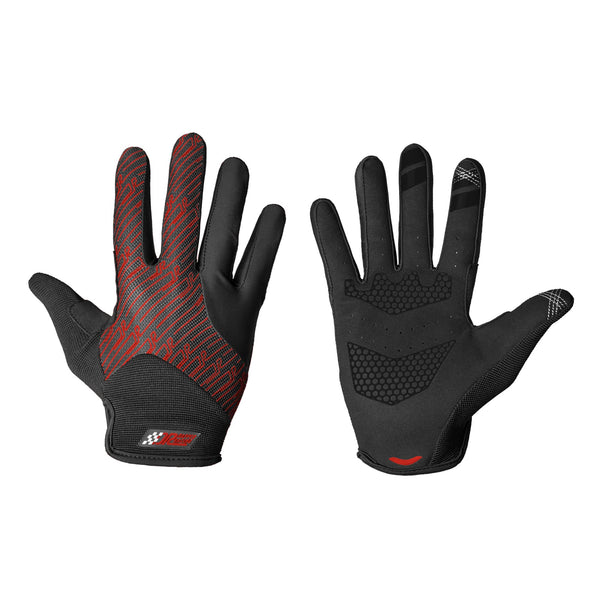 DAPPER RACING | SIMRACING Red Edition Gloves | Touchscreen Friendly | Palm Reinforcement | Non-slip Silicone for Optimal Grip | Lightweight and Breathable | Designed for Simracers