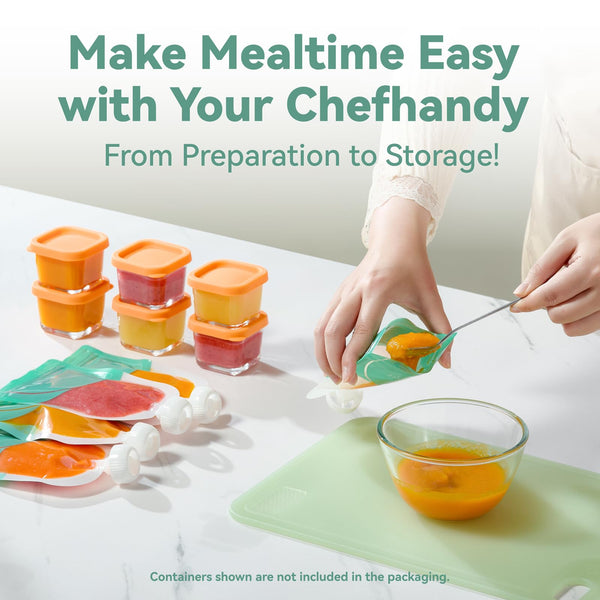 Chefhandy Baby Food Maker, 5 in 1 Baby Food Processor with Stainless Steel Steam Basket, Food Puree Maker with Steamer, Blender, Bottle Warmer Function, Auto Cooking & Grinding, Touchscreen (Green)