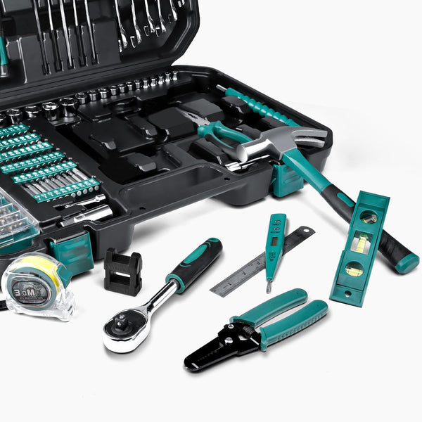 Sundpey Home Tool Kit 300-Pcs - Household Auto Repair Tool Set - Complete General Hand Tool Kits for Handyman & Precision Screwdriver Set & Wire Stripper & Metric Hex Key & Tool box Case for Men Women