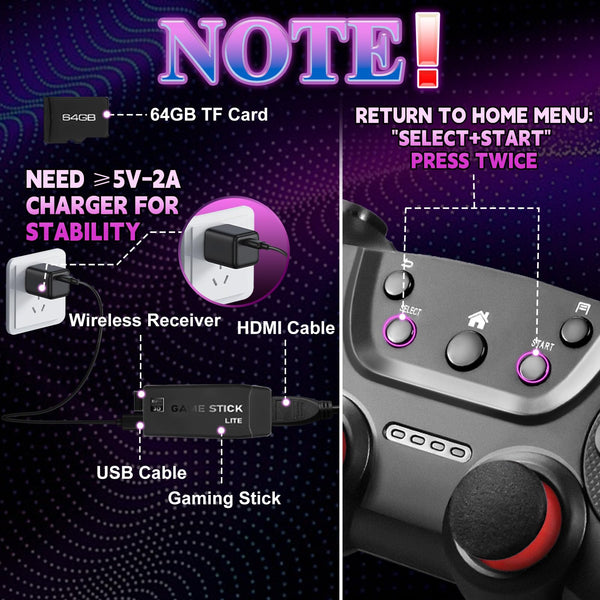 M22 Retro Game Console –Support to with 30000+ Classic Games, 8K HD HDMI, Plug and Play Game Console, Upgrade Dual Wireless Controllers Gift for Teen and Partner Black1