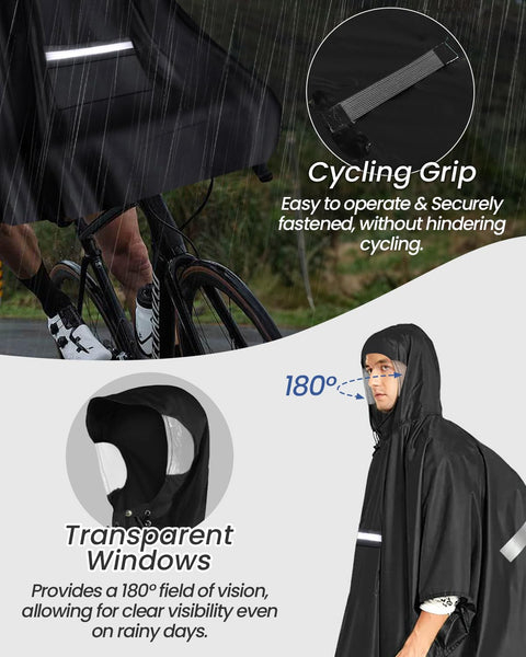 Victoper Waterproof Poncho Adult, Reusable Rain Poncho Adult Waterproof Poncho Waterproof Adult Lightweight Waterproof Raincoat for Outdoor Hiking Camping Cycling Traveling