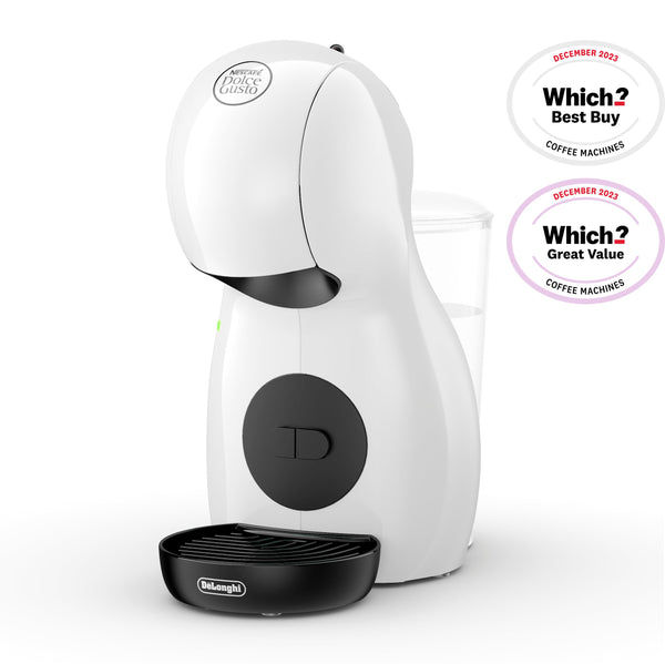 NESCAFÉ DOLCE GUSTO De'Longhi Piccolo XS Pod Capsule Coffee Machine, Espresso, Cappuccino and more, EDG210.WB, 0.8 litres, White and Black