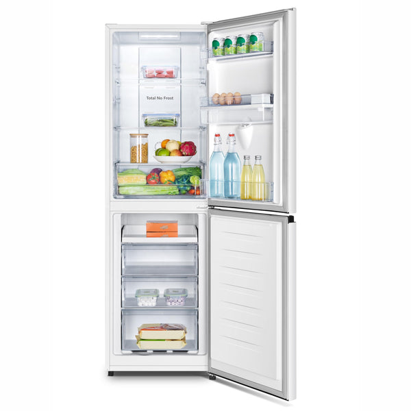 Teknix FFH1825WB 55cm Freestanding 50/50 Fridge Freezer - 256 Litre Capacity - Total No Frost - Non-plumbed Water Dispenser - Black, H182.5 x W55 x D56.2 (cm)