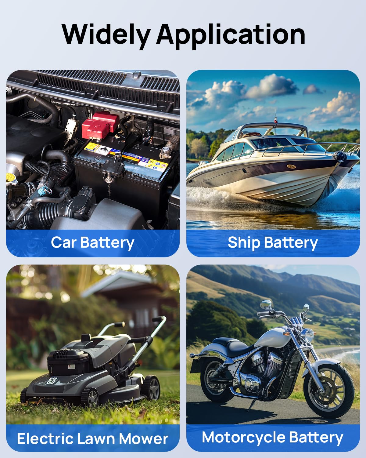 ECO-WORTHY 12V 10A LiFePO4 Battery Charger Automatic Smart and Maintainer (UK Plug) with LCD Display for Scooter Lead Acid and Lithium (LiFePO4) Battery