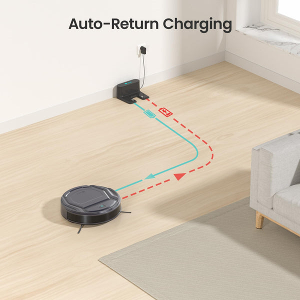 Lefant M210P Robot Vacuum Cleaner, Featured Carpet Cleaner Small Robot 7.8cm Thin 28cm DIA, Robotic Vacuum Alexa Voice Control Self-Charging Ideal for Pet Hair Hard Floor and Carpet