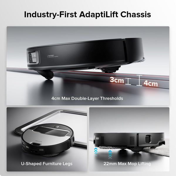roborock Saros Z70 Robot Vacuum and Mop, OmniGrip Mechanical Arm, AI-Powered, 22,000Pa, 3.14'' Ultra Slim, FlexiArm Riser Technology, AdaptiLift Chassis, Obstacle Avoidance, Multifunctional Dock 4.0