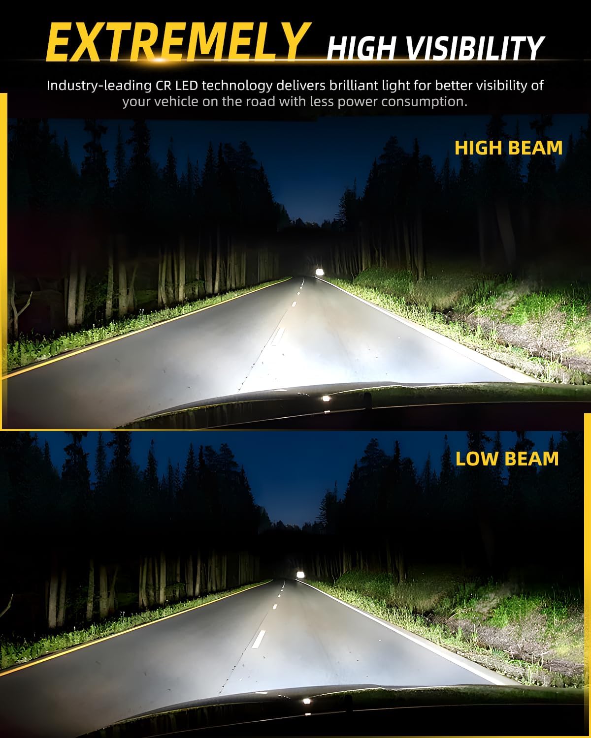 CO LIGHT 7 Inch LED Headlight Round Half Halo Angel Eyes DRL Amber Turn Signal Lights DOT and E-Mark Approved, H6024 LED Headlights with H4 H13 Adapter Compatible for Wrangler JK TJ LJ CJ, 2PCS