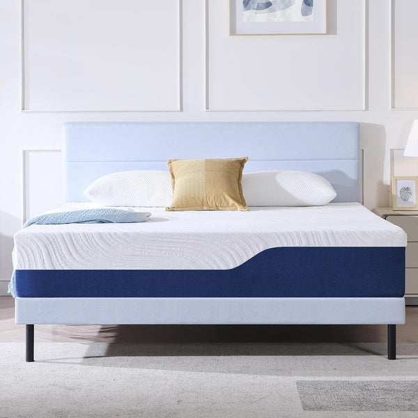 Hiimgo King Mattress (150x200x20cm) – 20cm Medium Firm Memory Foam Mattress with Carved Knitted Cover for Pressure & Back Pain Relief