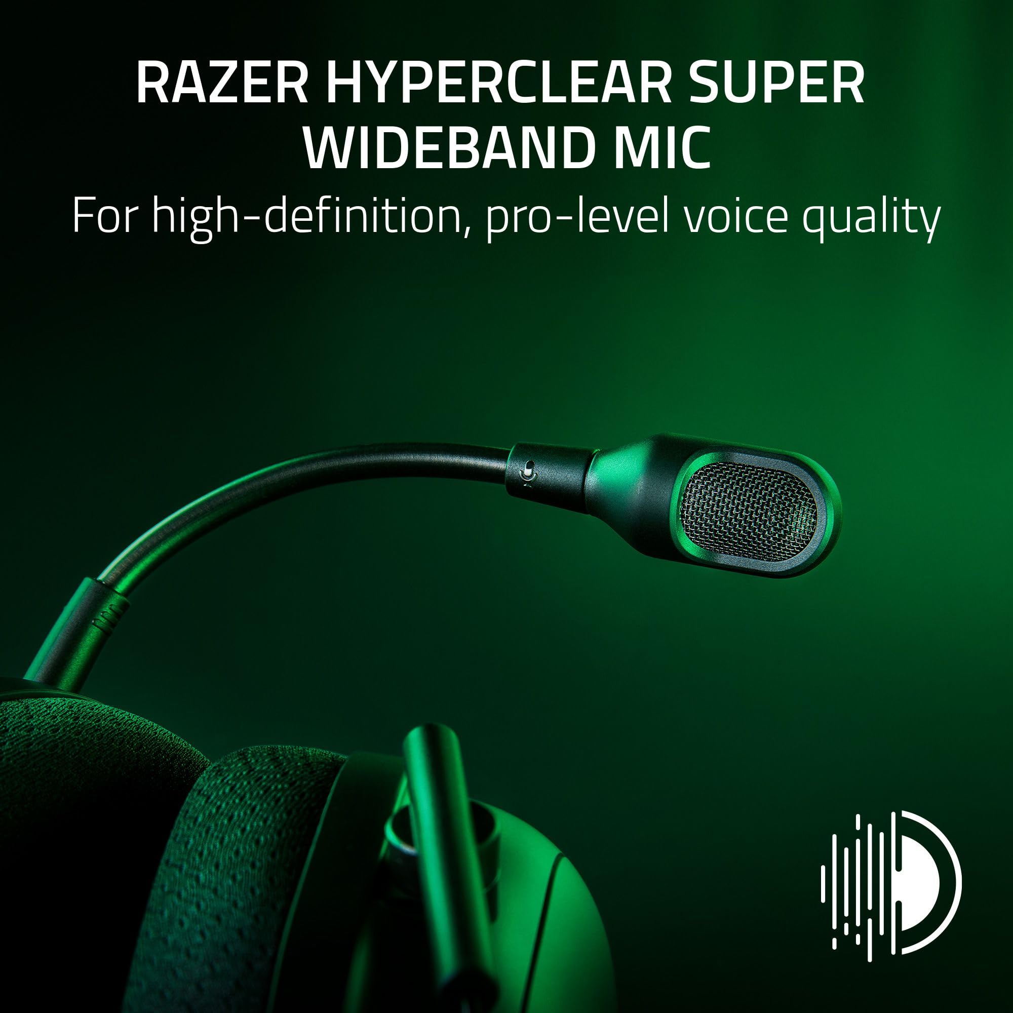 Razer BlackShark V2 Pro (2023) for PC - Premium Wireless E-Sports Headset (HyperClear Super Wideband Mic, TriForce Titanium 50 mm Driver, Bluetooth, Up to 70hrs Battery) White
