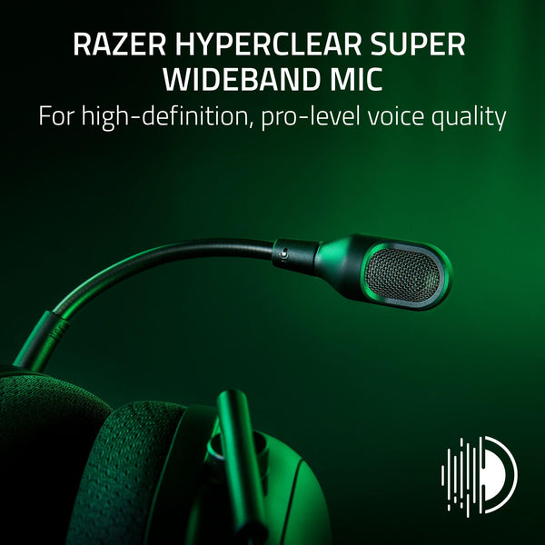 Razer BlackShark V2 Pro (2023) for PC - Premium Wireless E-Sports Headset (HyperClear Super Wideband Mic, TriForce Titanium 50 mm Driver, Bluetooth, Up to 70hrs Battery) White