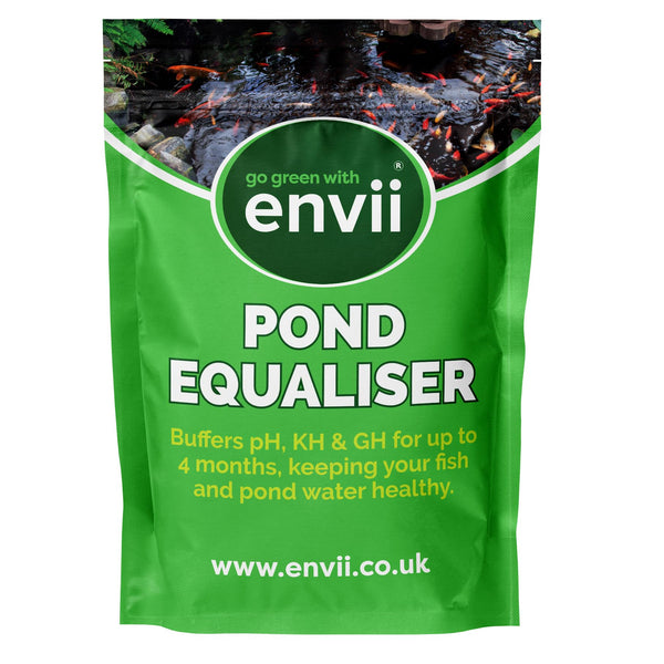 envii Pond Equaliser ? Pond pH Buffer Instantly Balances, and Stabilises pH, KH and GH Levels, Pond Ammonia Remover, Works All Year Round Through