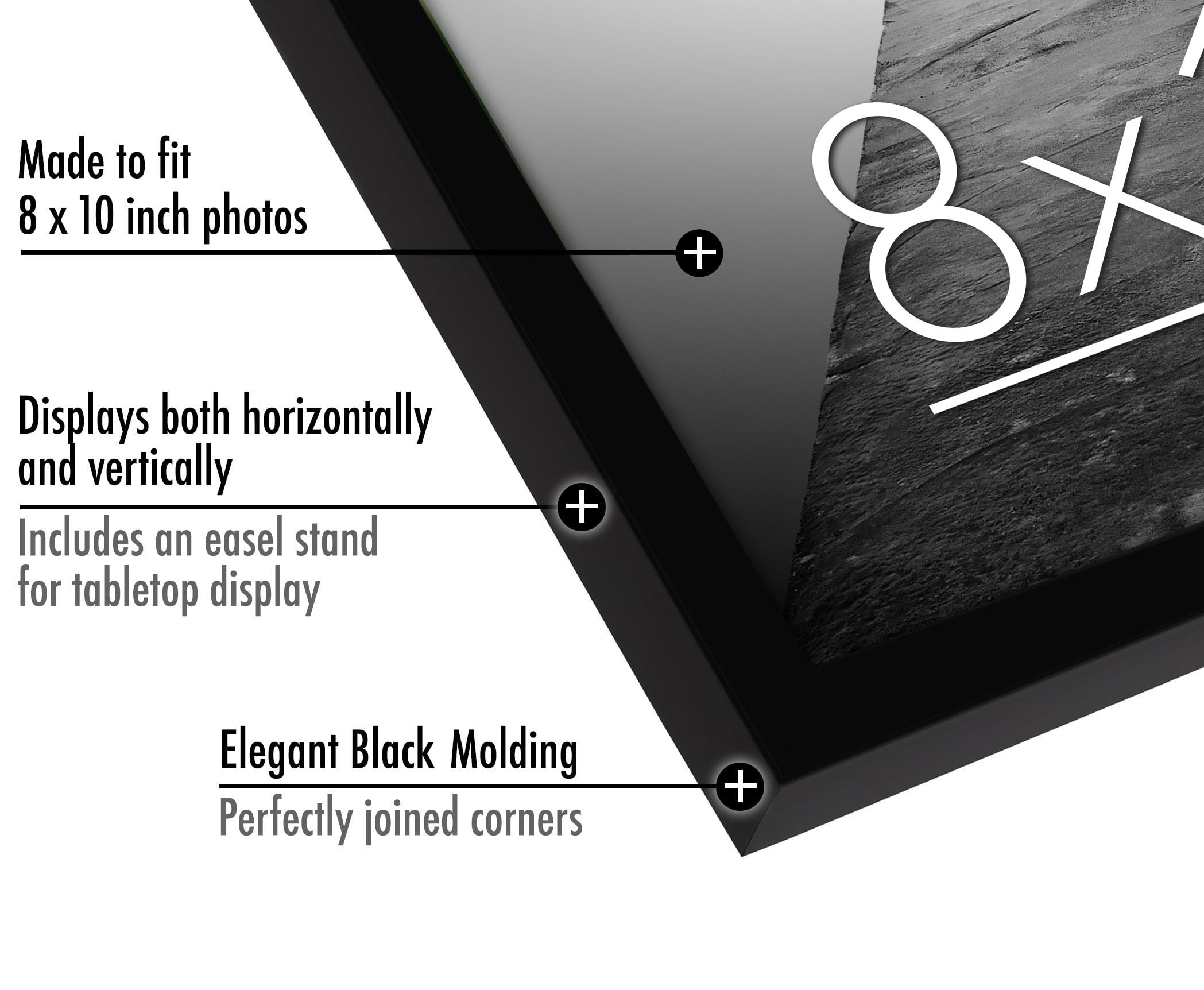 Americanflat 10x8 Photo Frames in Black - Set of 6 - Gallery Wall Picture Frame with Shatter-resistant Glass - Horizontal and Vertical Formats for