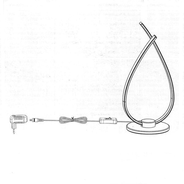 Eglo LED Bedside lamp Roncade, Side Table Light Made of Chrome-Coloured Aluminium and Plastic, Living Room Lighting with Switch