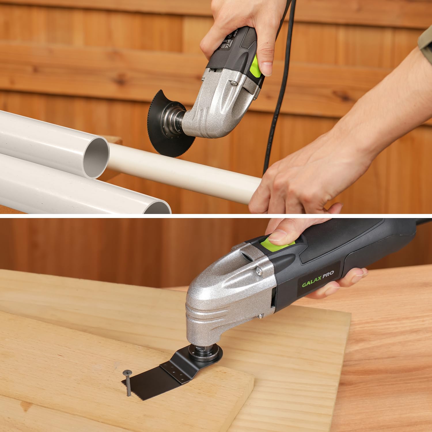 GALAX PRO Oscillating Tool, 400W Multifunction Tool,6 Variable Speed - Oscillating Vibration Angle 4 Degrees,Quick Change System with 30 PCS Accessories for Cutting, Sanding and Grinding