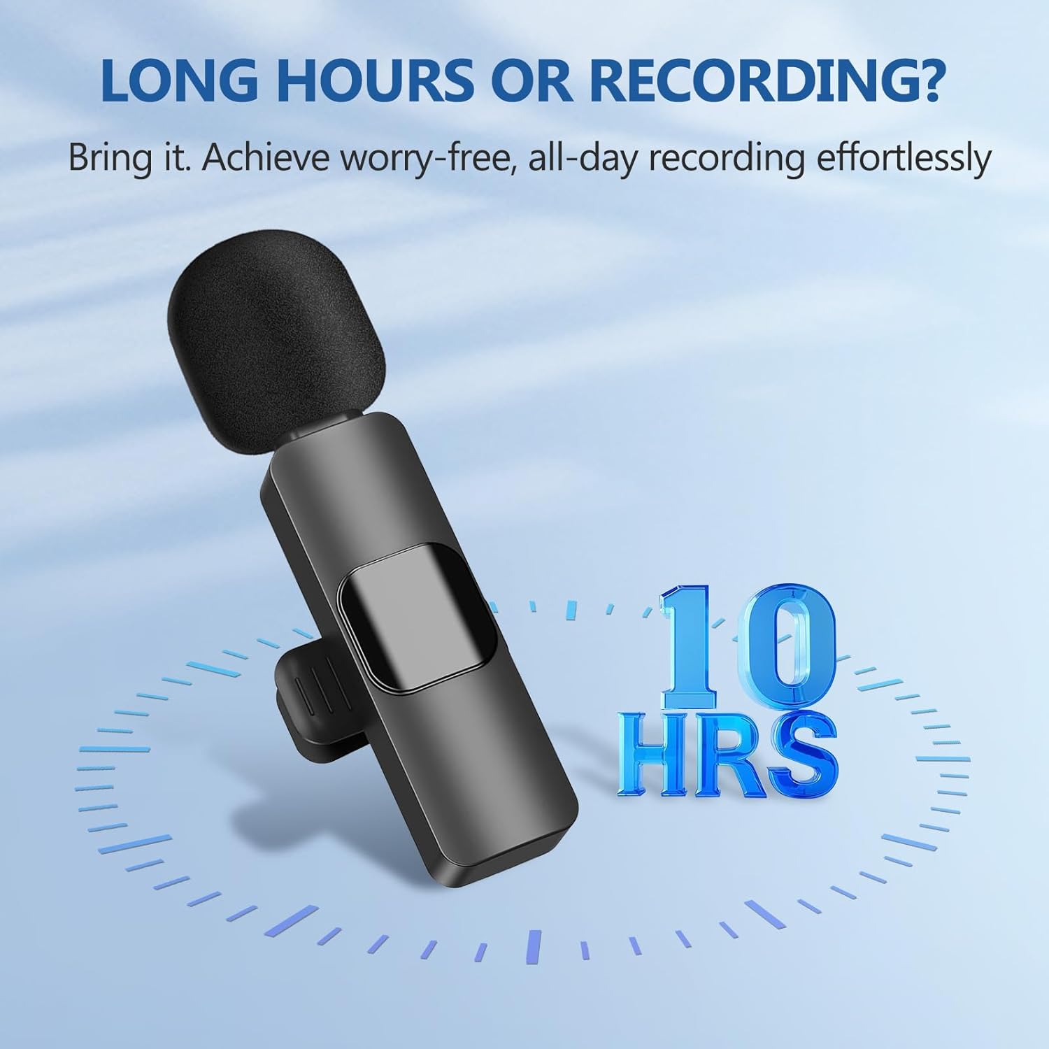 Wireless Lavalier Microphone for iPhone - iPad, Android Phone,Computer,Mini Microphone with Noise Reduction and Crystal Sound for Live Streaming,Video Recording, YouTube,Vlog,TikTok