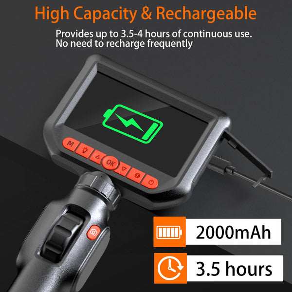 Daxiongmao Borescope, Endoscope Camera with Light, 1080P HD Inspection Camera, Borescope Camera with Light, IP67 Waterproof Camera, 16.5ft Flexible Endoscope Camera, Gadgets for Men (4.3”)